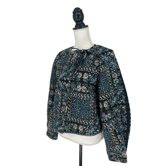 Ulla Johnson Seema Bandana Copped Jacket In Azure - Picture 7 of 11